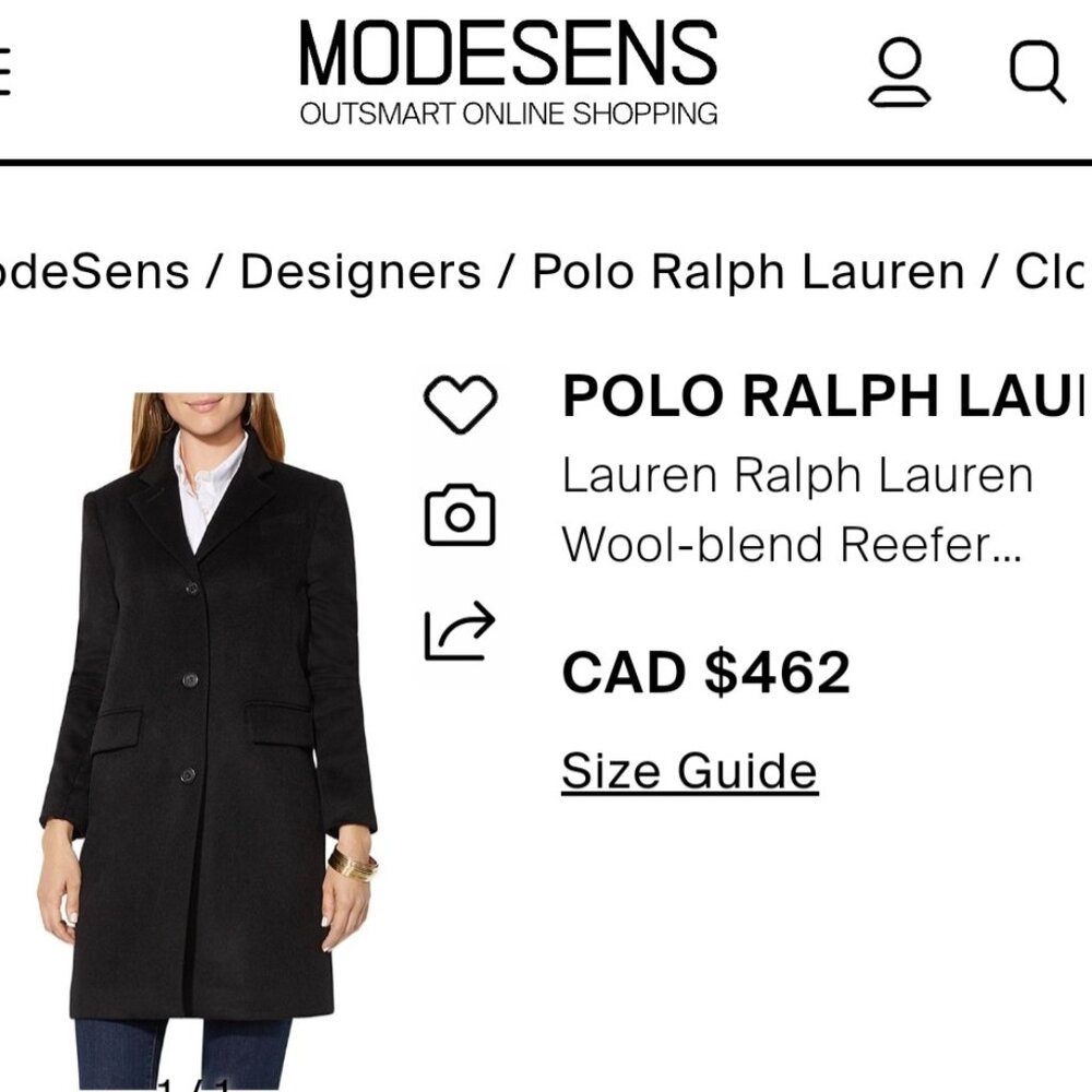 Ralph Lauren Black Label NWT Wool Blend  Regal Navy Reefer Coat